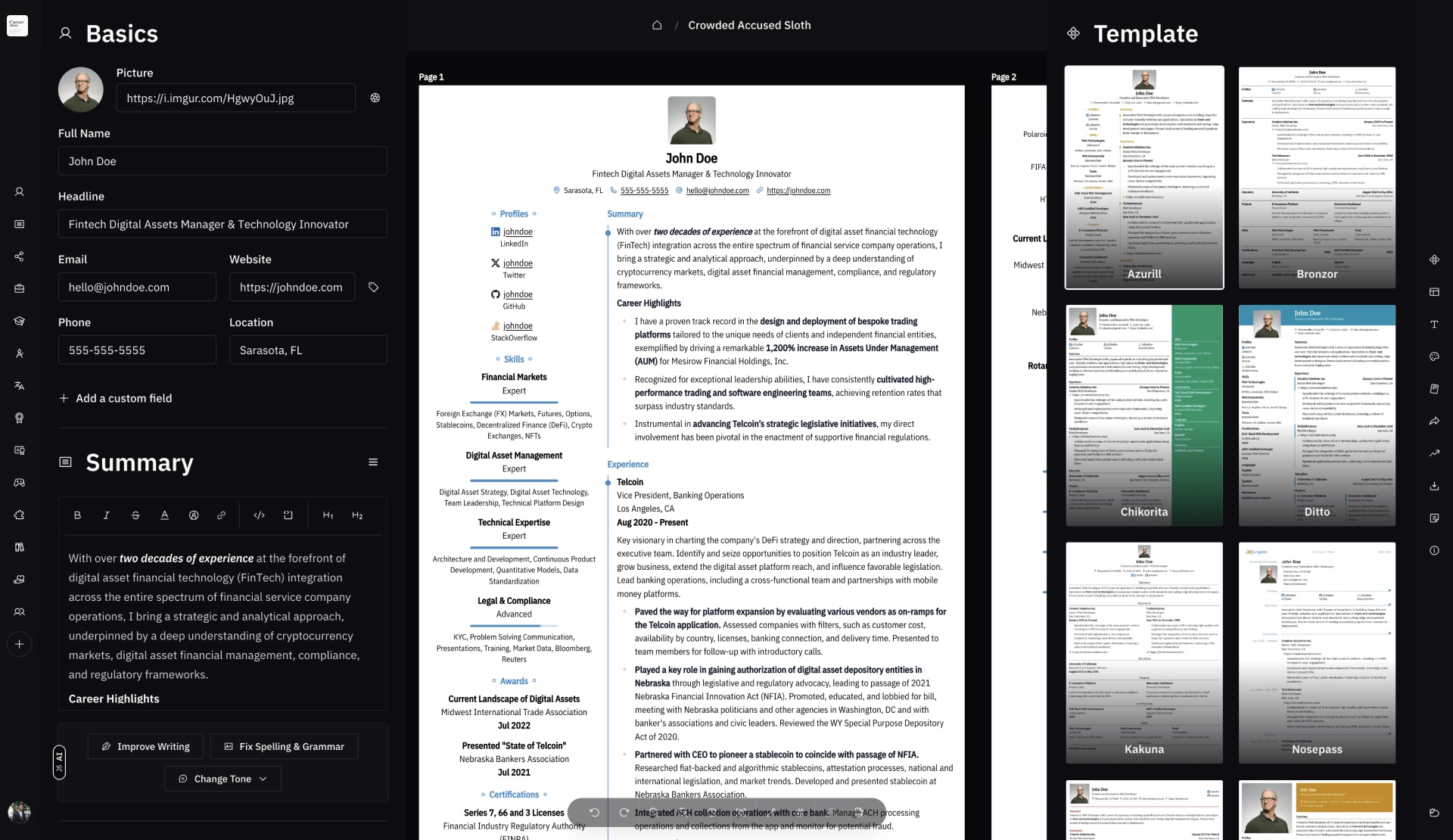 CareerBldr - Screenshot - Builder Screen